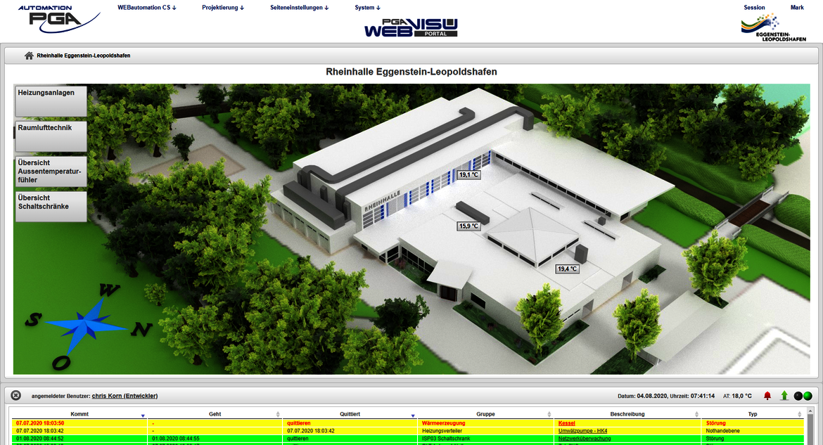 Navigation within the OAS WEBvisuPORTAL Navigation within the OAS WEBvisuPORTAL
