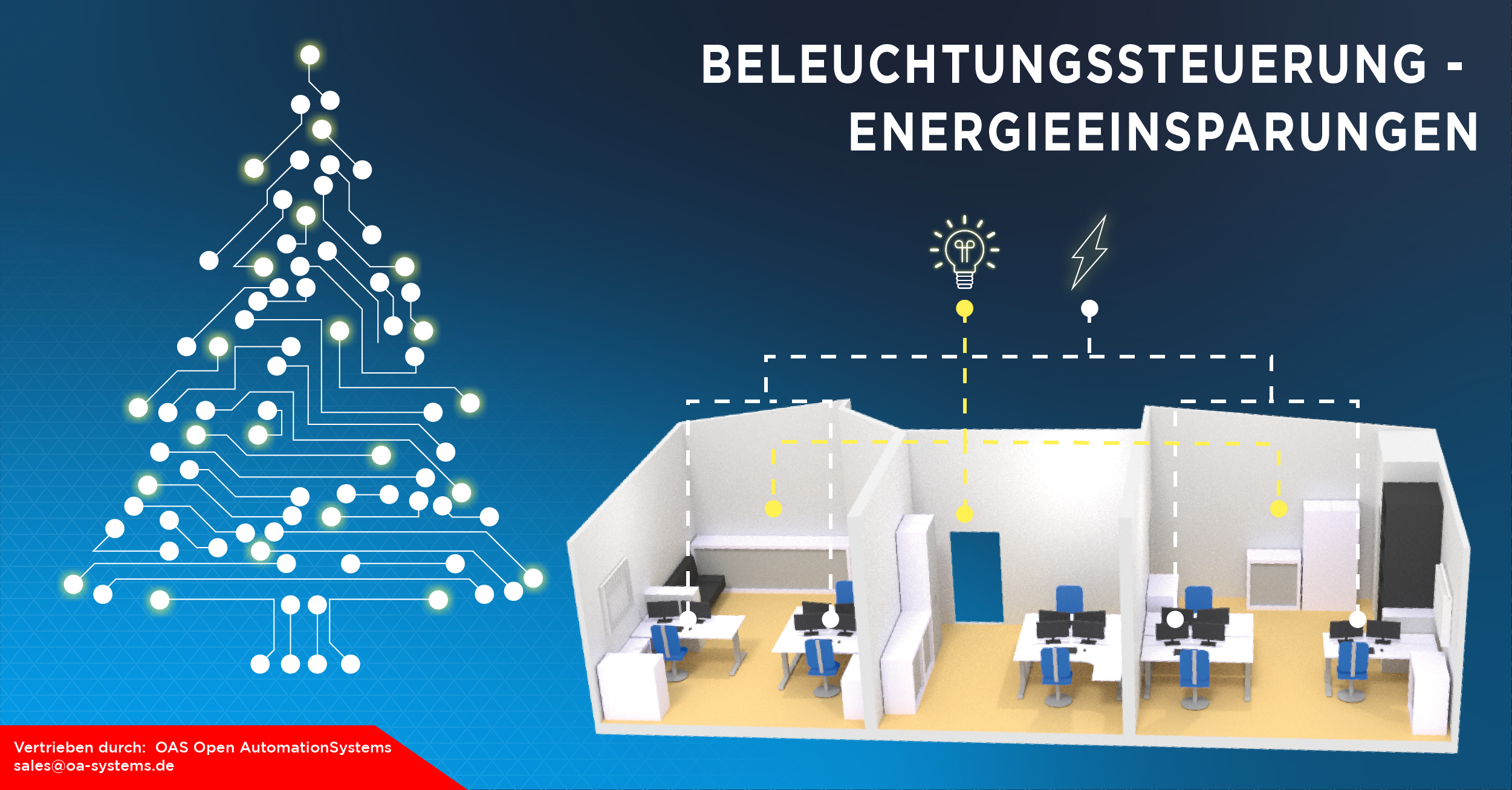 Intelligente Beleuchtungssteuerung - Energieinsparungen